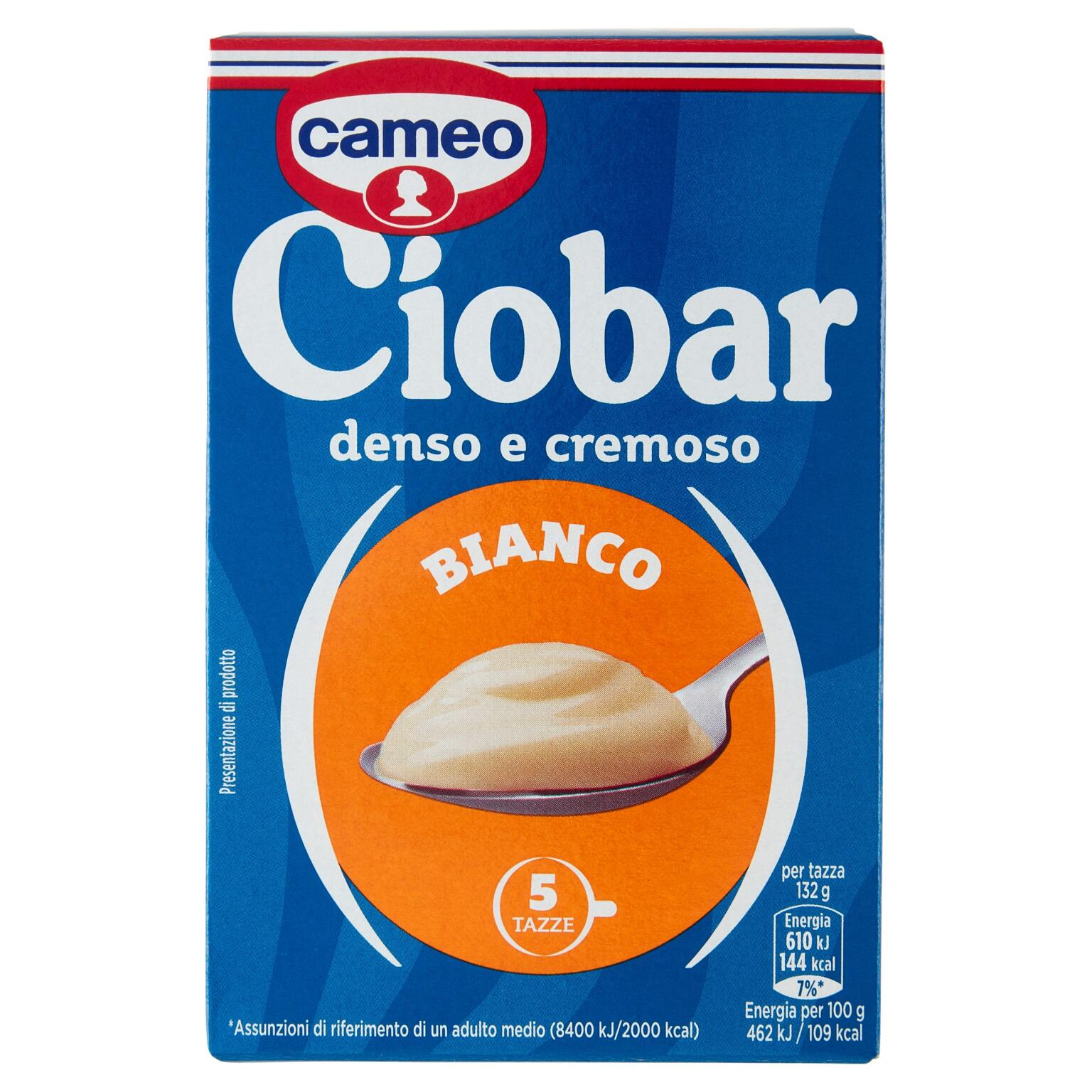 Ciobar denso e cremoso cioccolato bianco 5 buste 105g Cameo