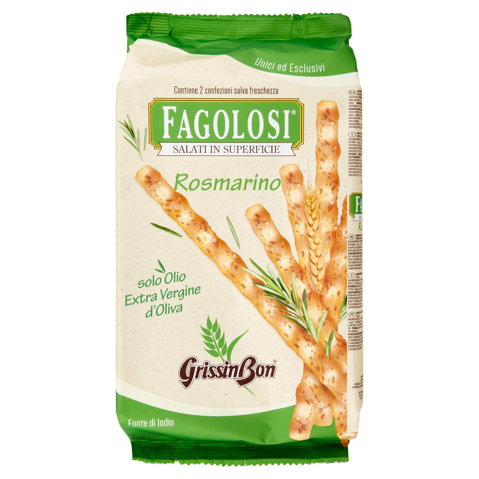 Fagolosi gusto rosmarino salati in superficie 250g Grissin Bon