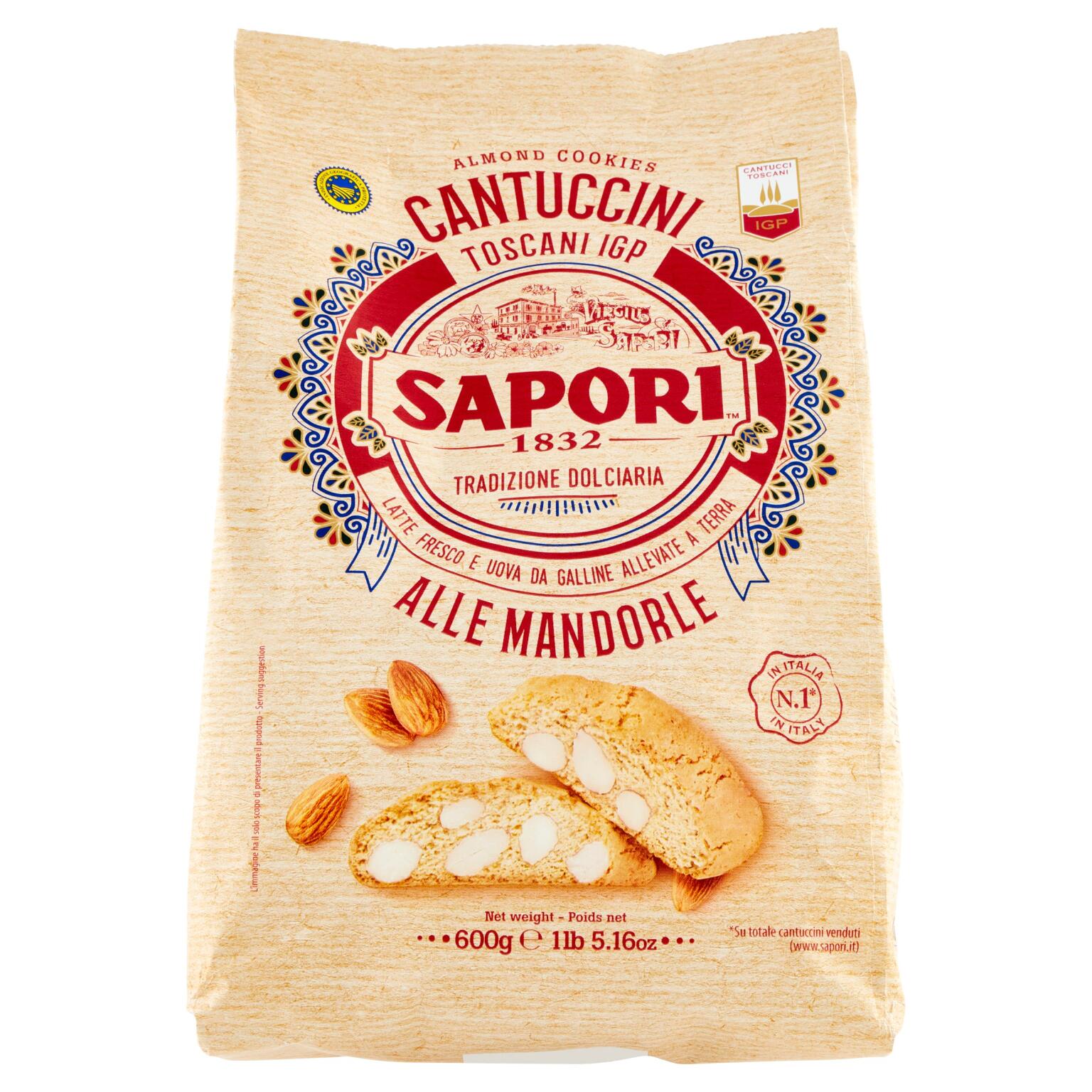 Cantuccini Toscani IGP alle Mandorle 600g Sapori