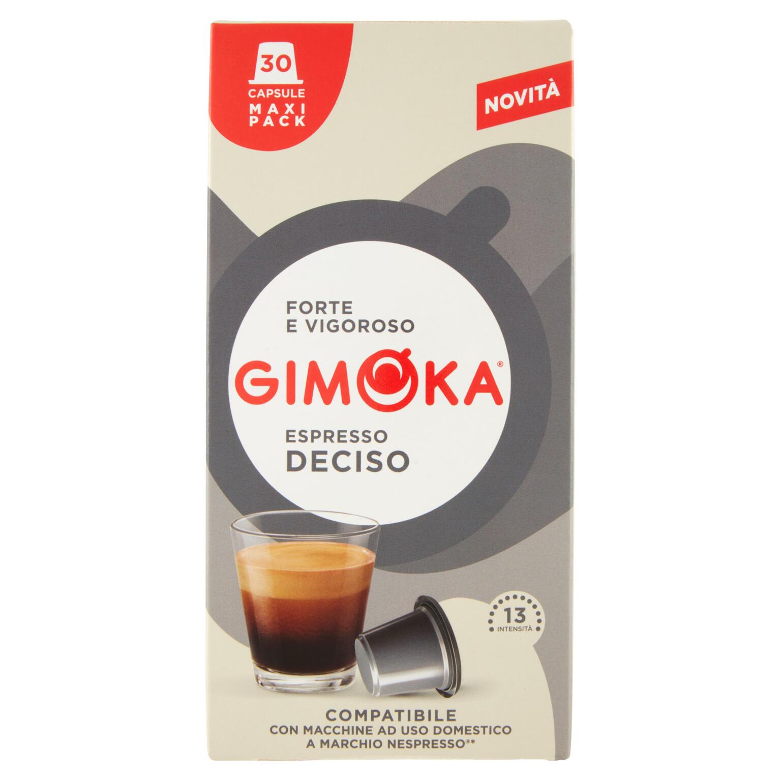 30 capsule compatibili nespresso gusto Deciso Gimoka