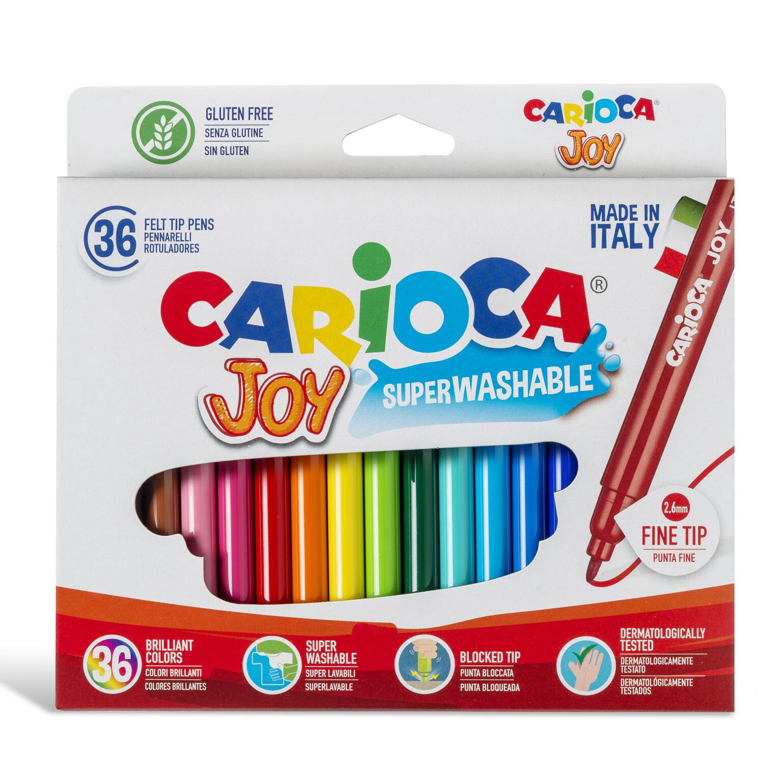 Pennarelli joy superlavabili 36 pezzi Carioca