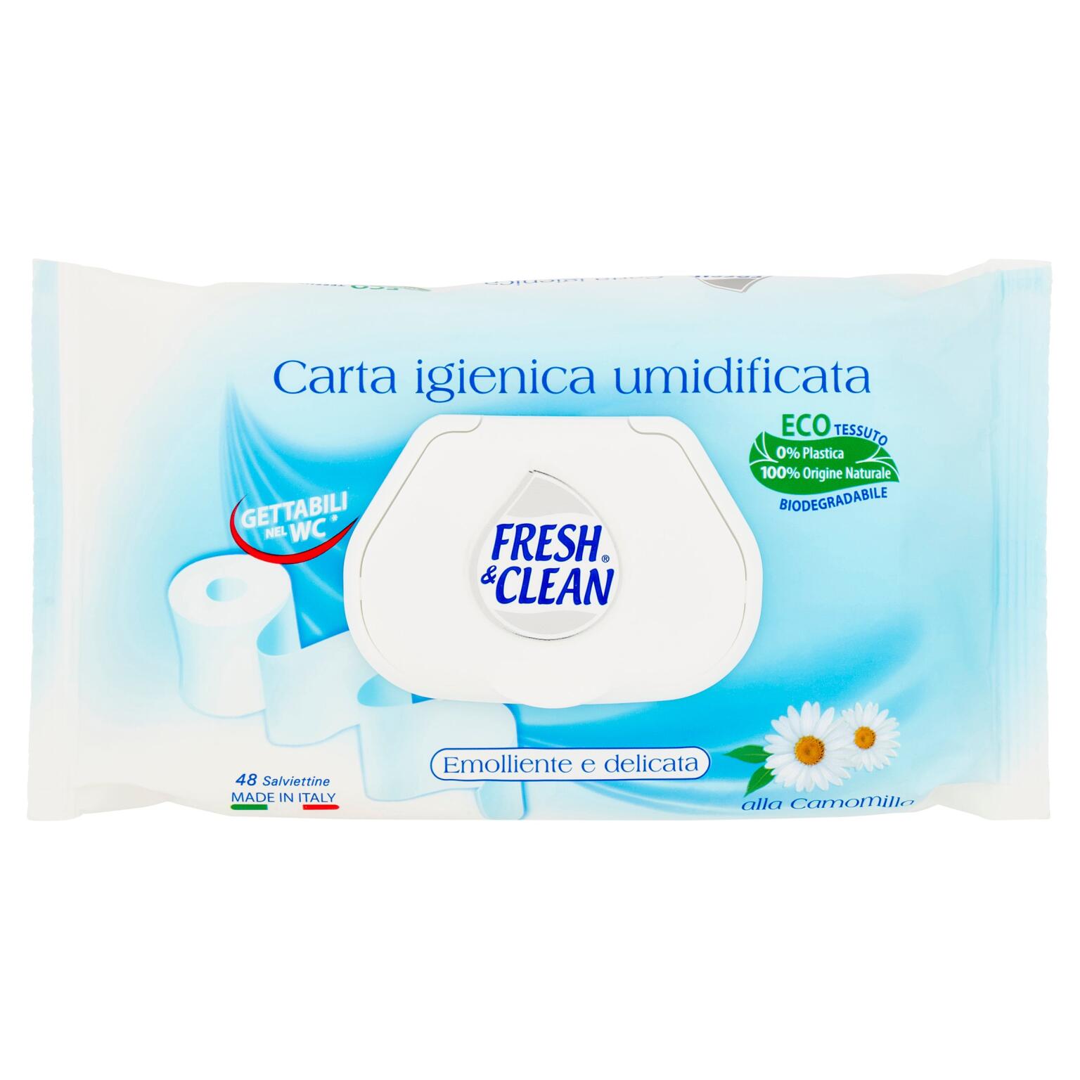 Carta Igienica Umidificata 48pz Fresh&clean