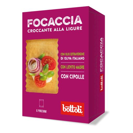 Focaccia croccante con cipolle 250g