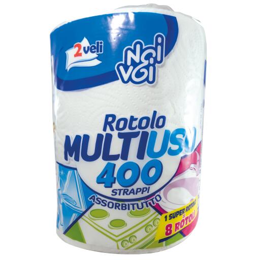Rotolo Multiuso assorbitutto 400 strappi 2 veli Noi&Voi