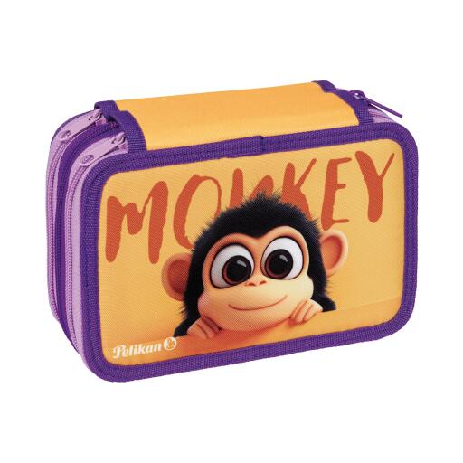 Astuccio 3 zip happy animal 18+18