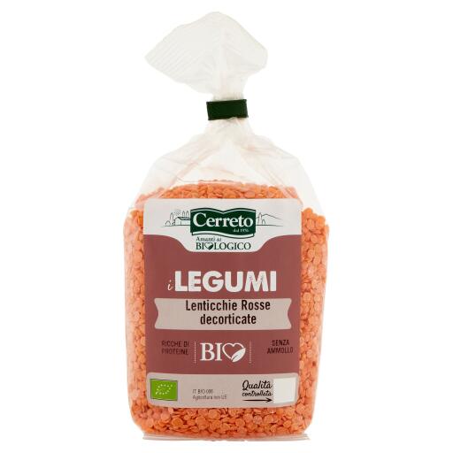 Bio Lenticchie Rosse Decorticate 350g Cerreto