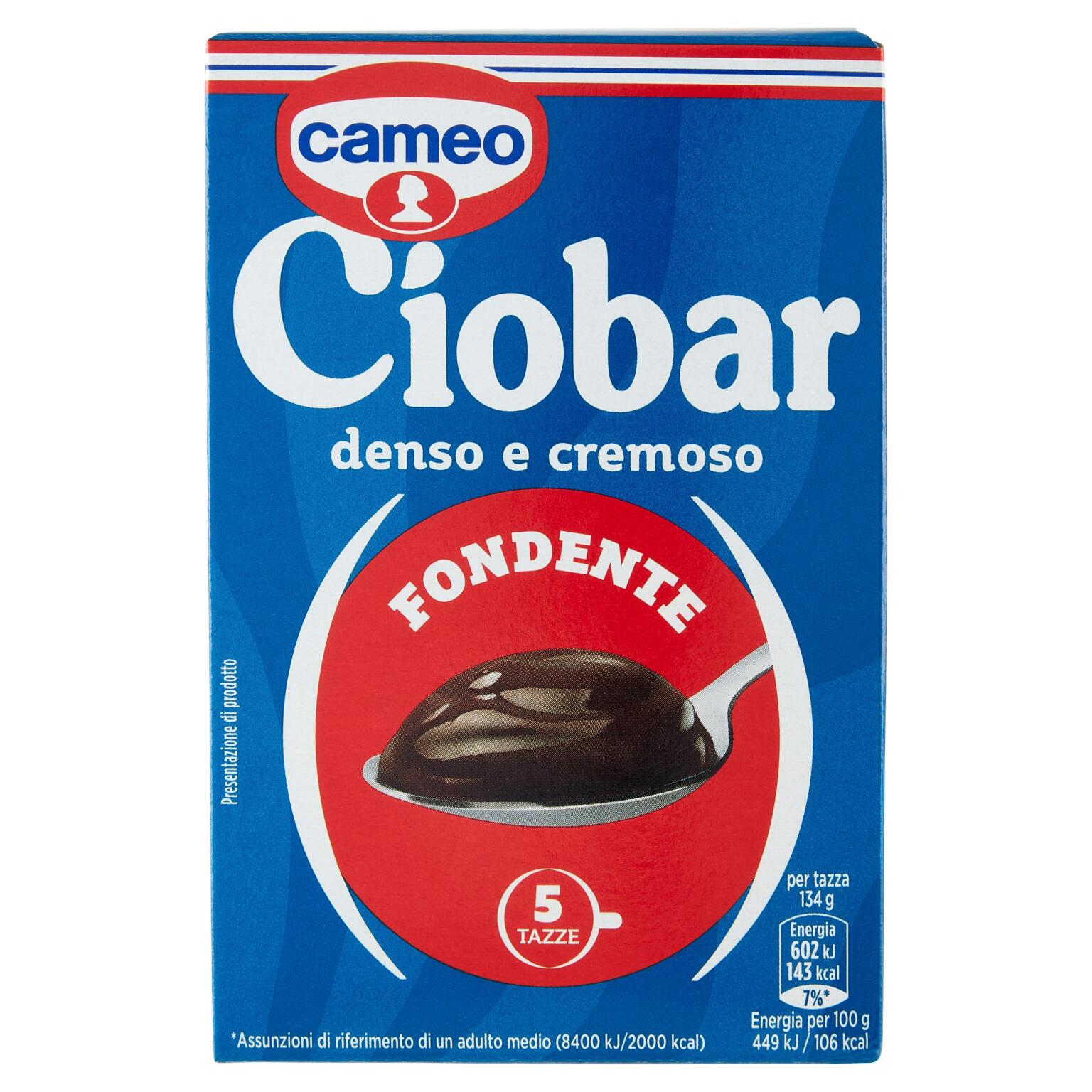 Ciobar denso e cremoso gusto fondente 5 buste 115g Cameo