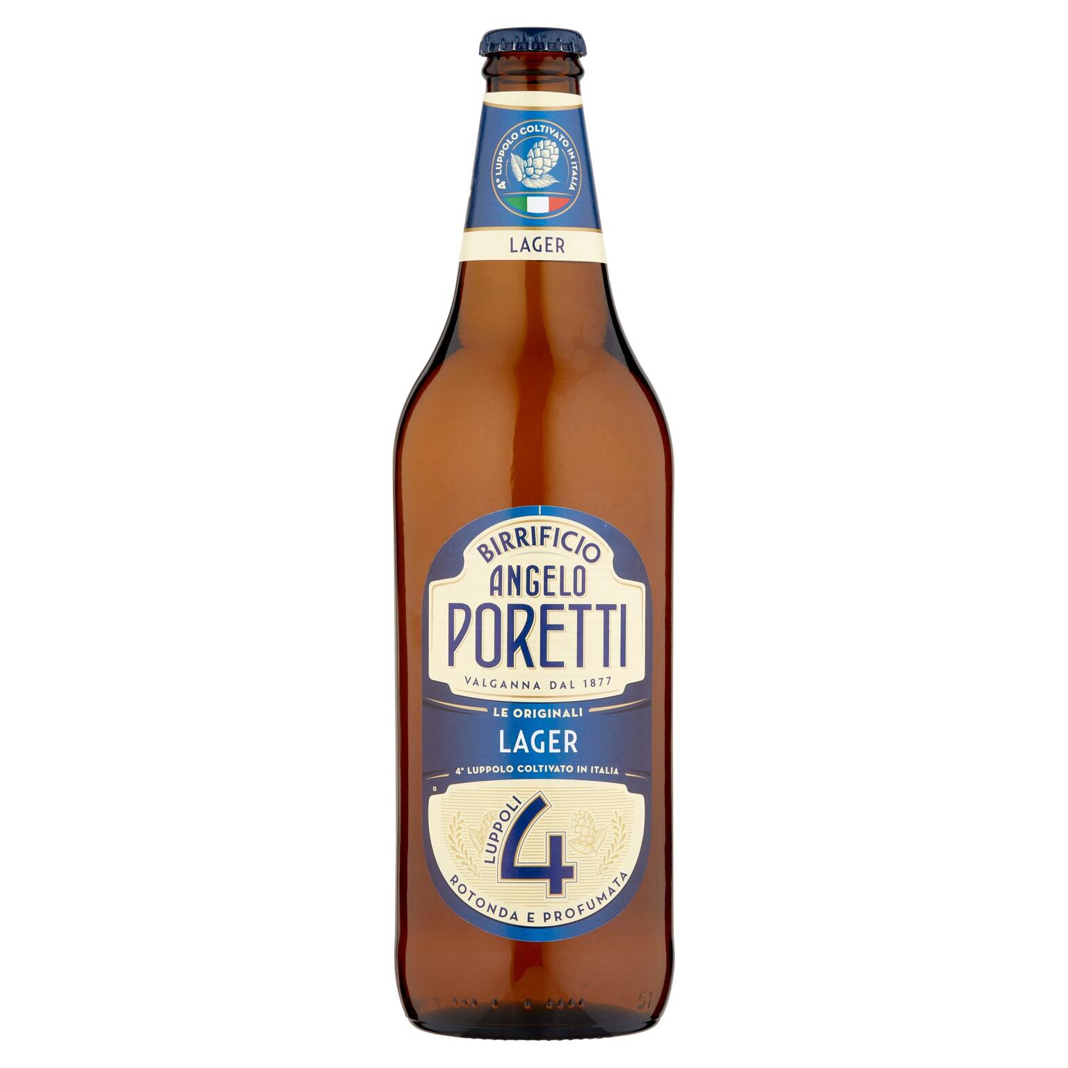 Birra originale 4 luppoli 66cl Angelo Poretti
