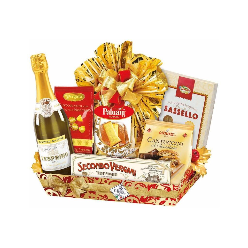 Cesto Natalizio Merlino 7 pezzi Re Regalo