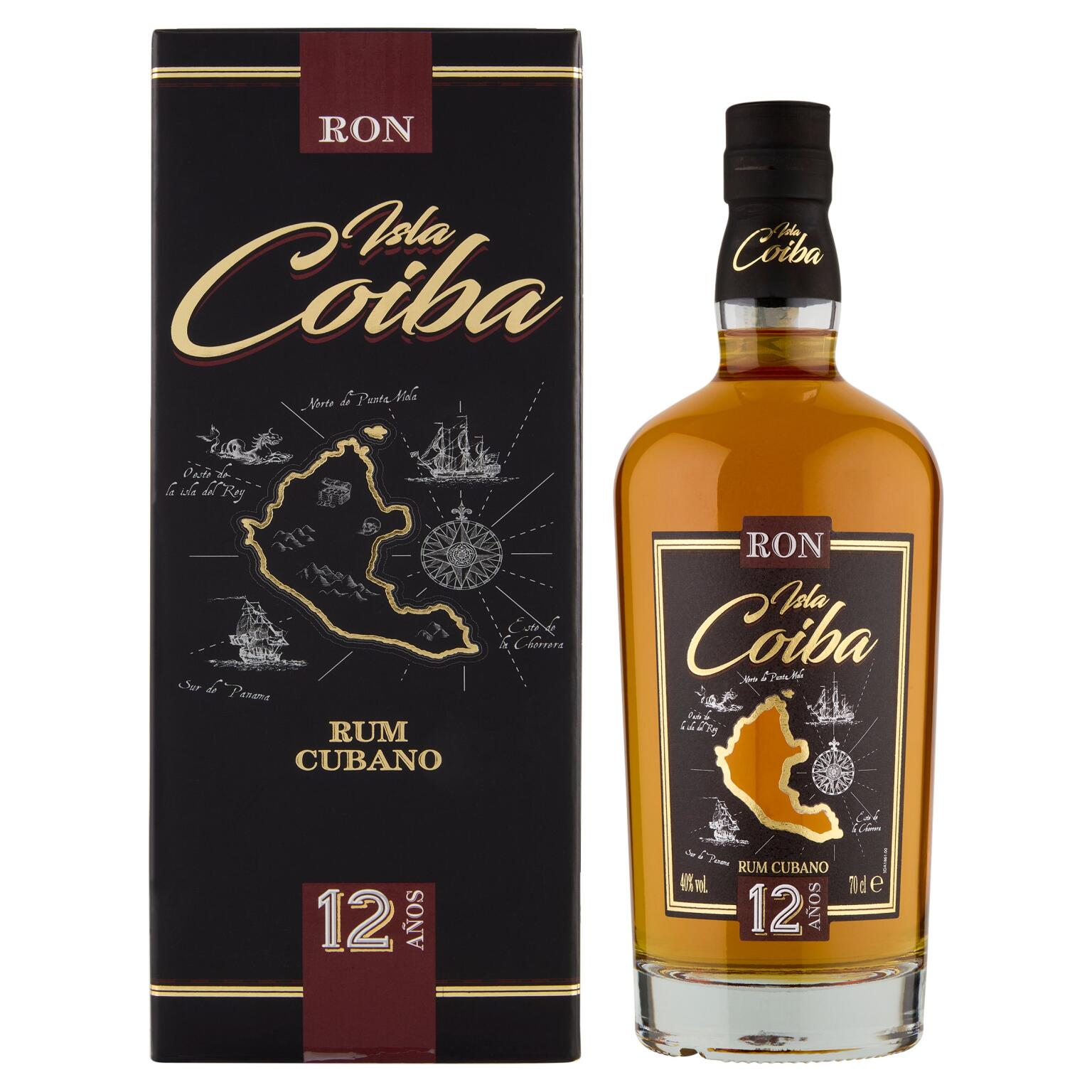 Rhum Dark Cubano Isla Coiba 40°12YO cl70