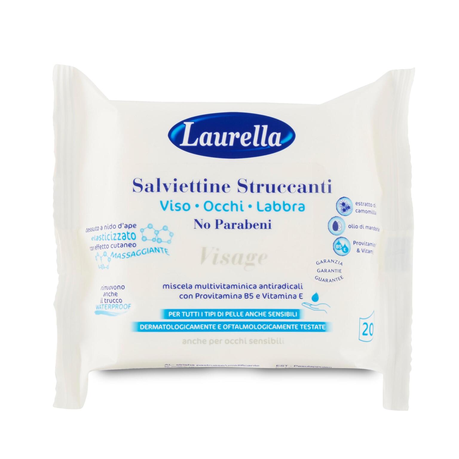 Salviettine struccanti 20pz Laurella