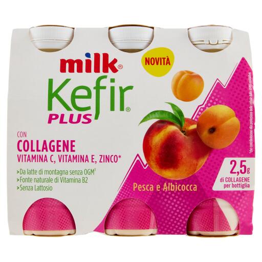Kefir bere Plus 6x100g Collagene Pesca e Albicocca