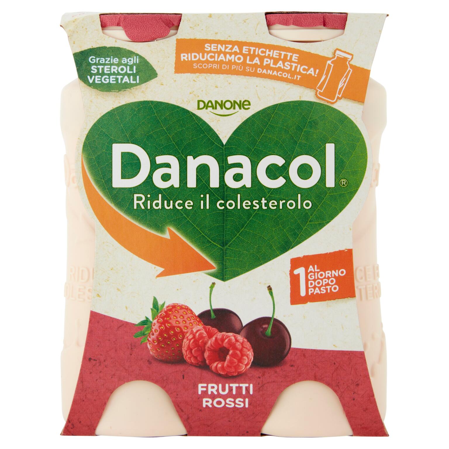 Yogurt Danacol frutti rossi 4x100g Danone