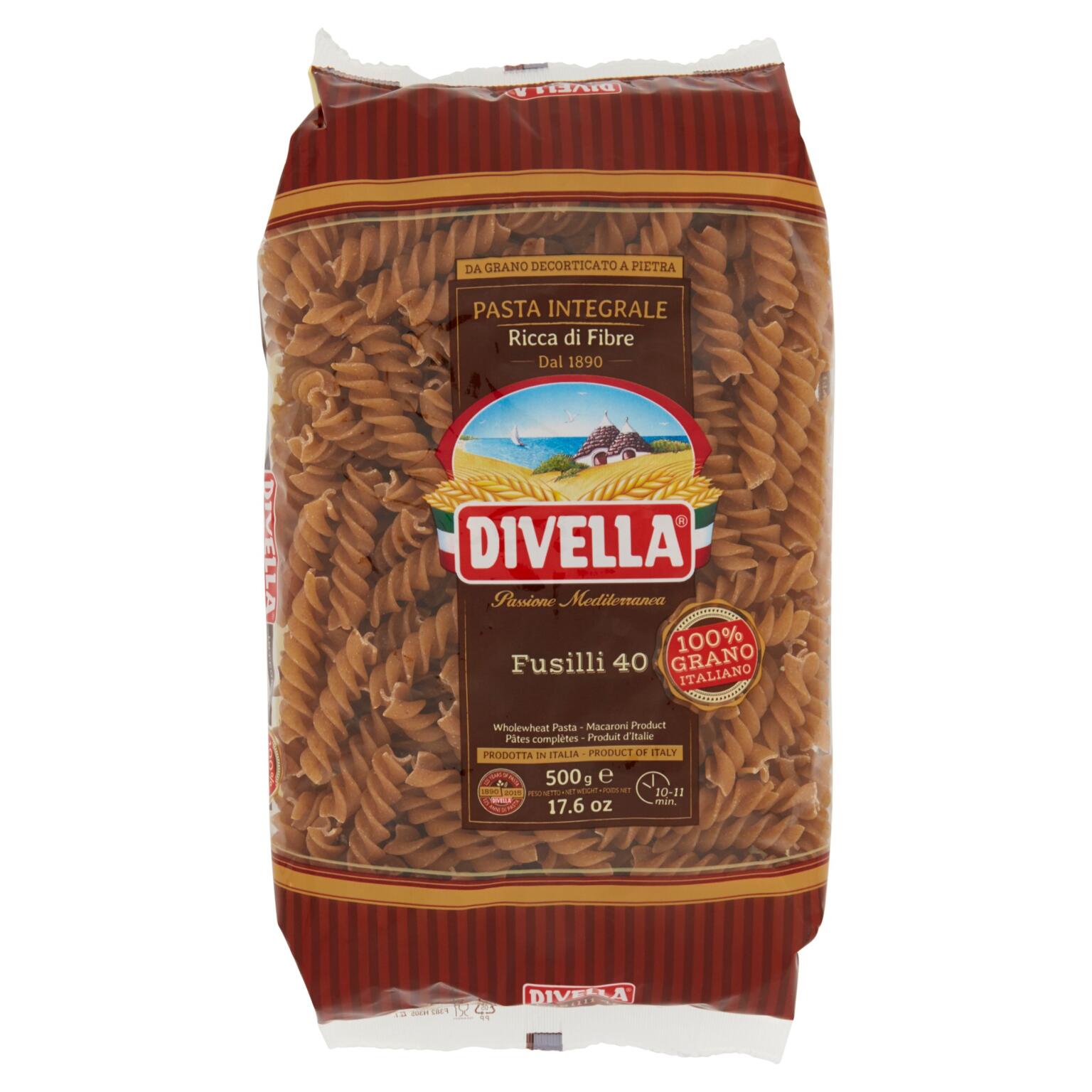 Pasta integrale Fusilli n°40 500g Divella