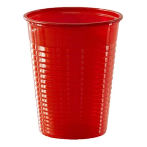 Bicchieri rossi di plastica da 200ml