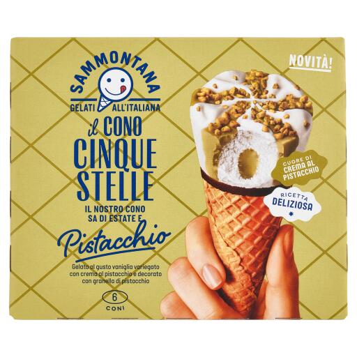 Coni Cinque Stelle Pistacchio 6 pezzi 360g