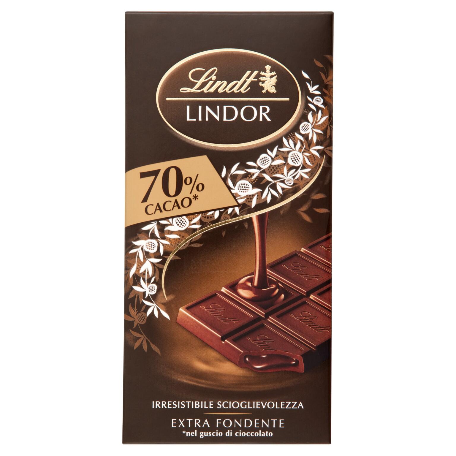 Tavoletta cioccolato extra fondente 70% 100g Lindor