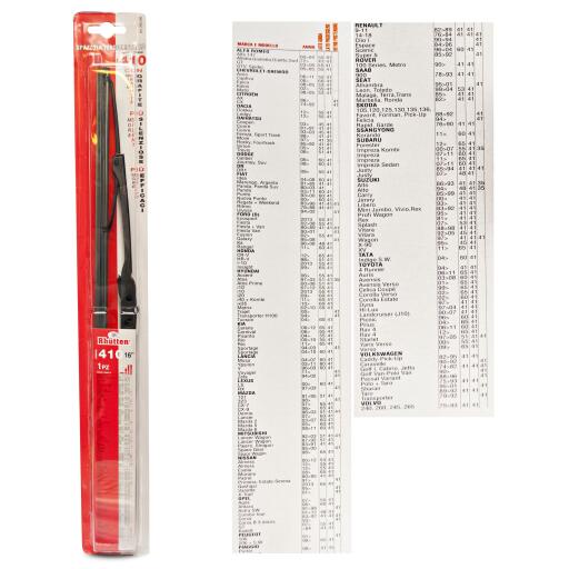 Spazzola tergi 410mm singola Rhutten