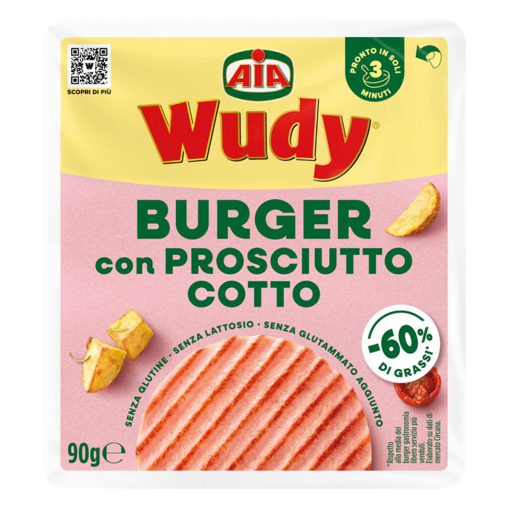 Wudy burger con prosciutto cotto 90g Aia