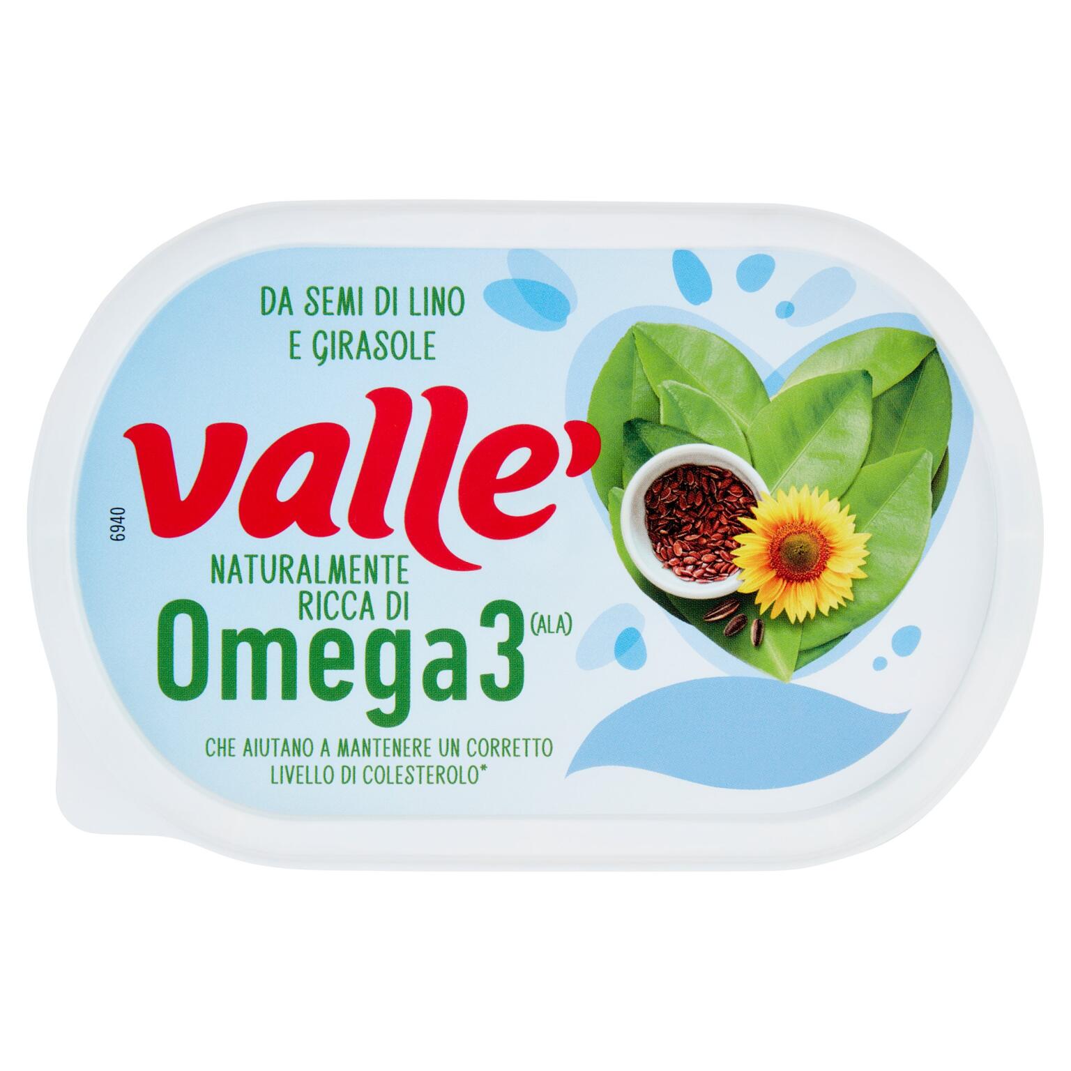 Vallè Omega 3 con olio di semi di lino s          enza olio di palma 250g