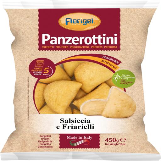 Panzerottini prefritti salsiccia e friarielli 450g Florigel
