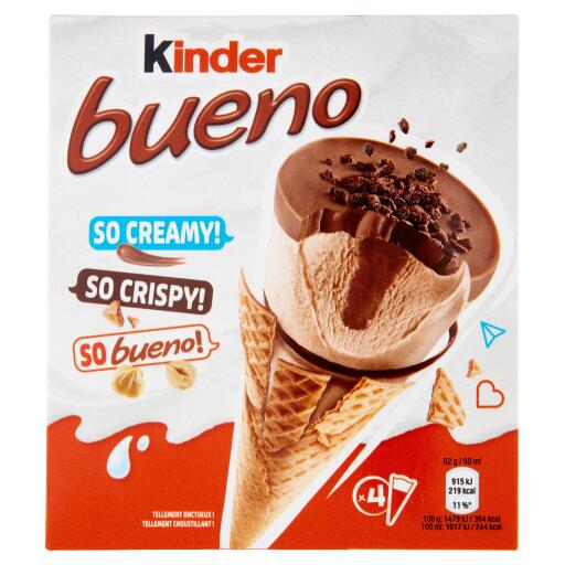4 coni Kinder Bueno classico 248g