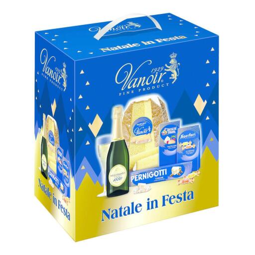 Scatola Natale in Festa Pandoro 5pezzi Vanoir
