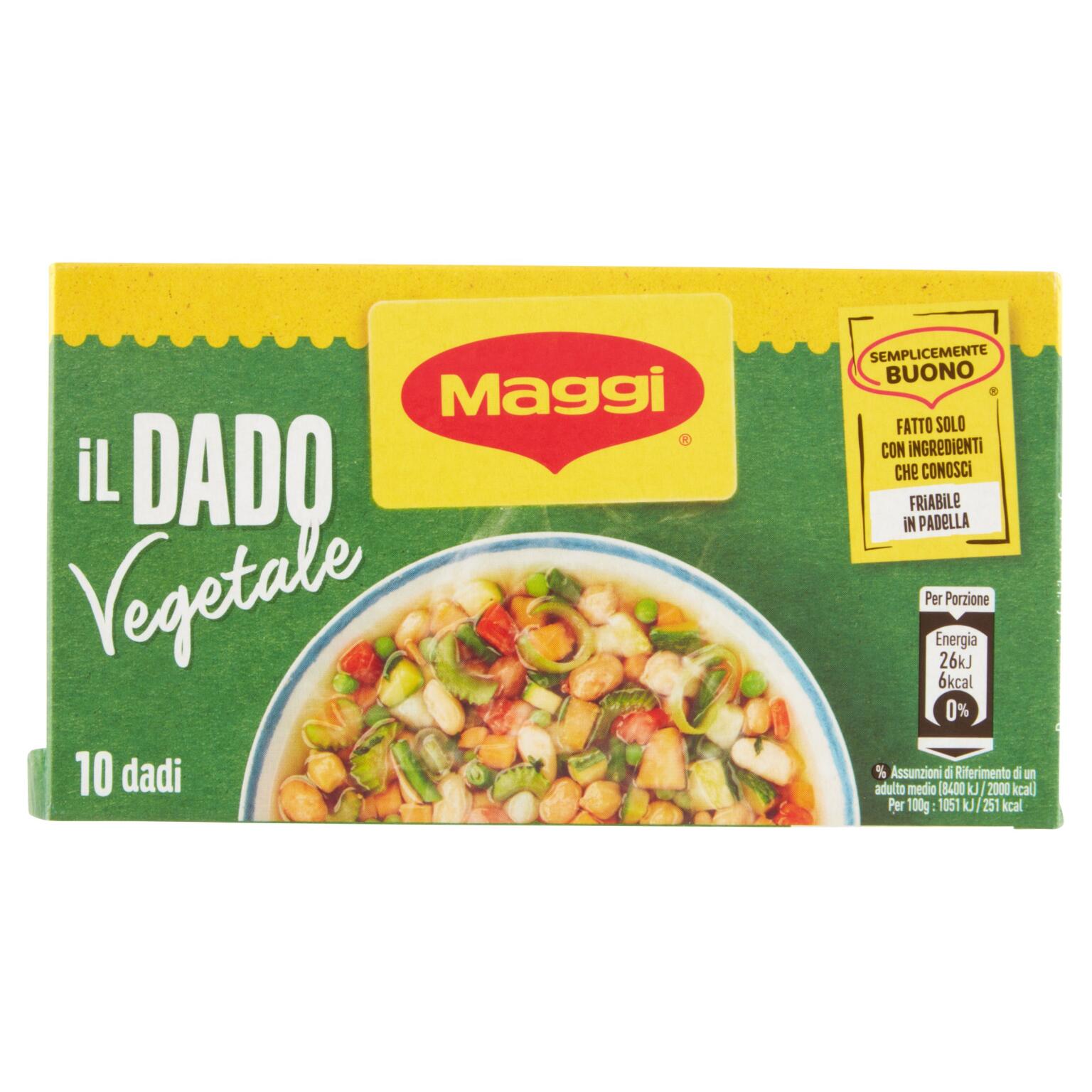 Dado gusto vegetale 10 pezzi 100g Maggi