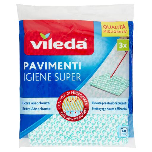 Panno pavimento confezione 3 pezzi Vileda