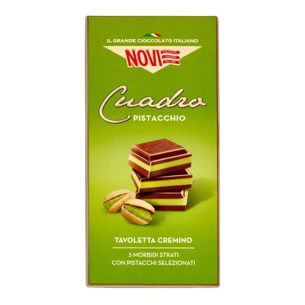 Tavoletta di cioccolato Cuadro Pistacchio 110g Novi