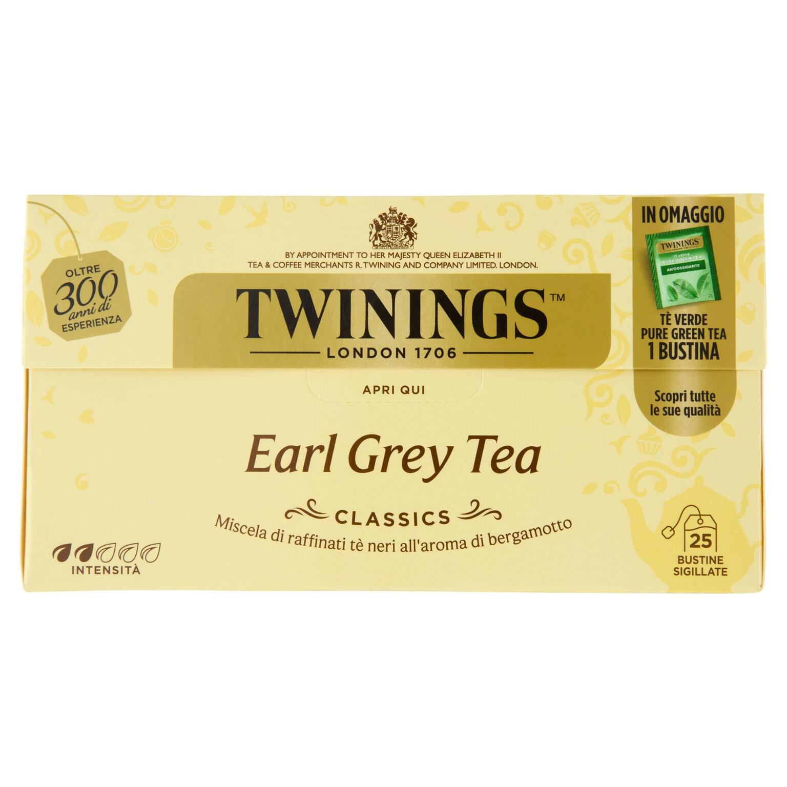 Twinings tè earl grey classico 25 filtri 50g