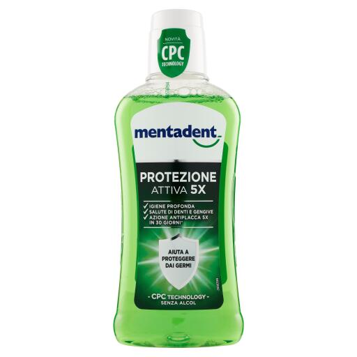 Collutorio protezione attiva senza alc.400ml Mentadent