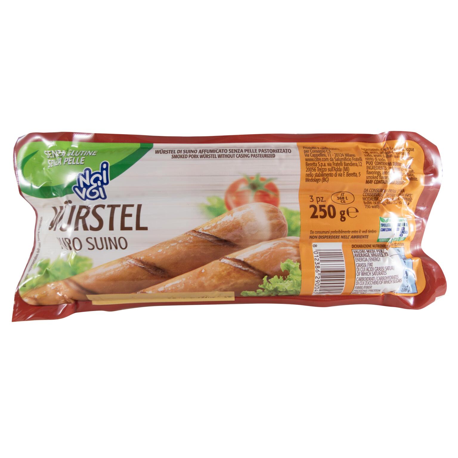 Wurstel puro suino 250g