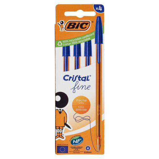 Penne cristal fine blue BIC 4pz