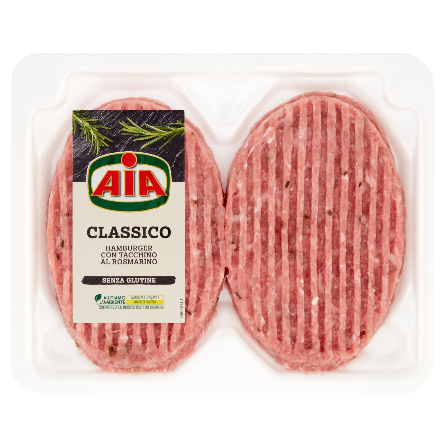 Hamburger di tacchino al rosmarino 200g Aia
