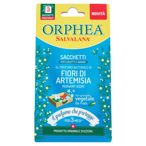 Sacchetti salvalana da 3pz per cassetti e armadi fiori di artemisia