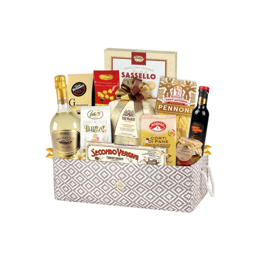 Cesto Natalizio Achille 12 pezzi Re Regalo