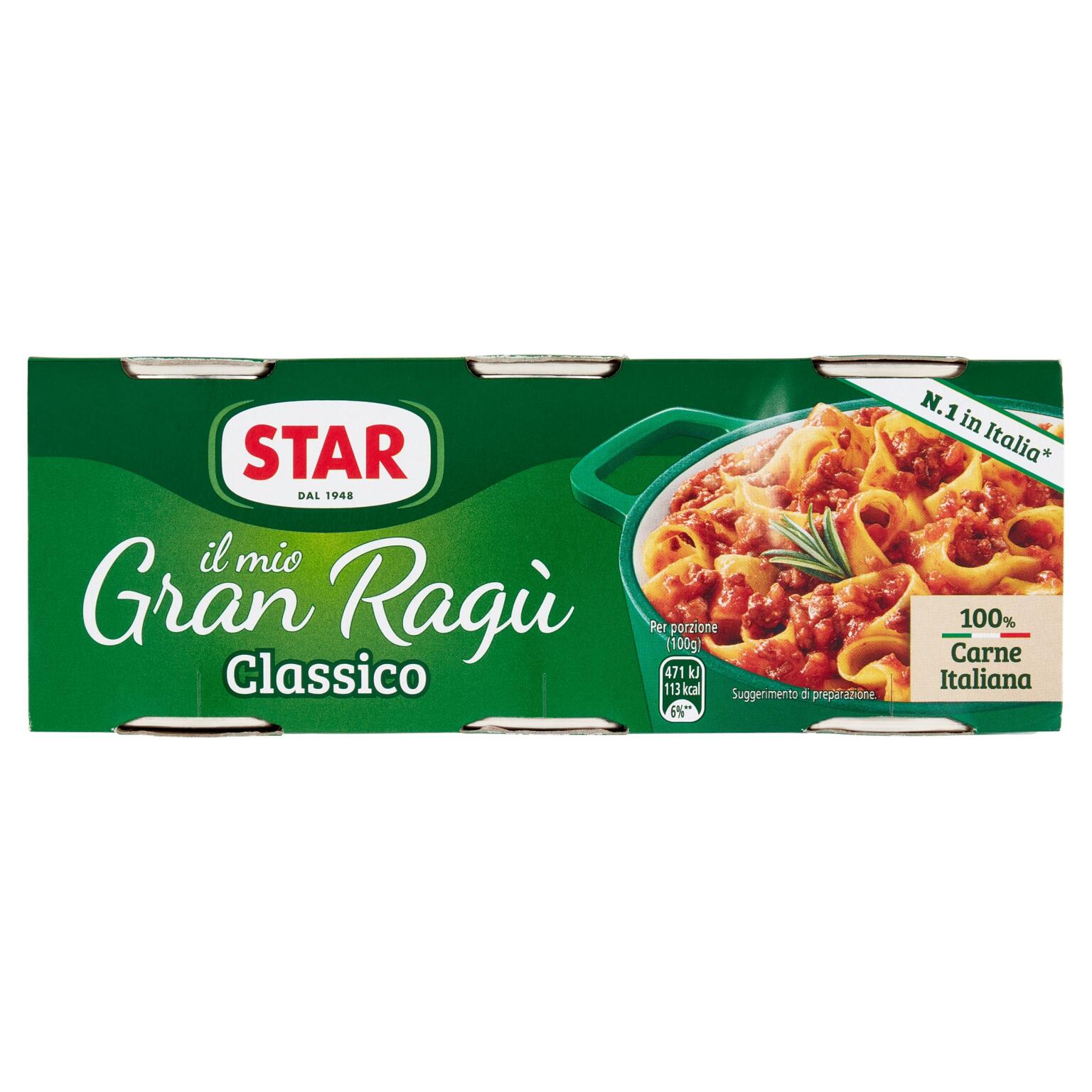Il Mio Gran Ragù Classico 3x100g Star