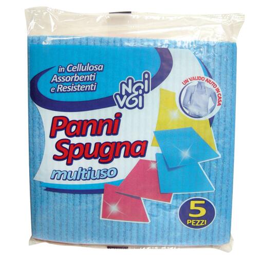 Panni spugna multiuso 5 pezzi Noi&Voi