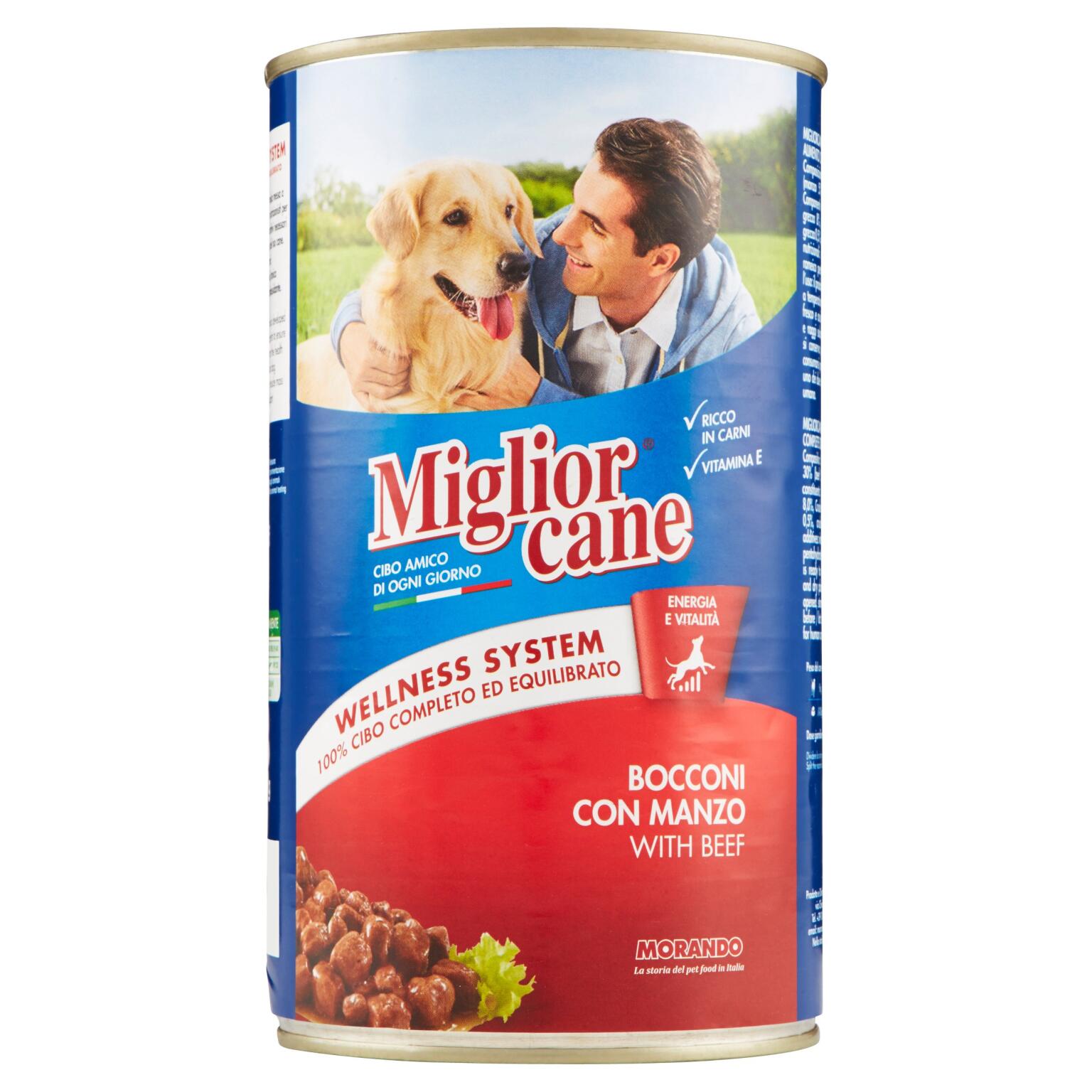 Migliorcane bocconcini manzo 1,25Kg Morando