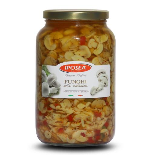 Funghi tagliati alla contadina in olio di semi di girasole 1,6 kg Iposea