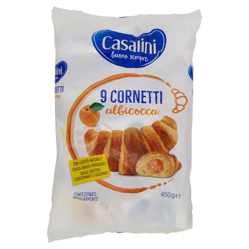 Cornetto all'albicocca 9 pezzi 450g Casalini