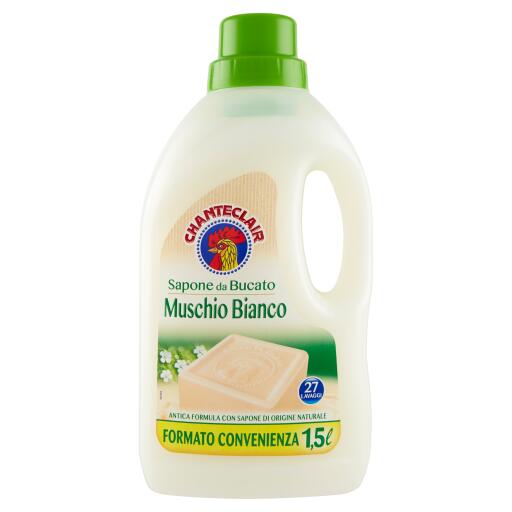 Liquido Lavatrice Muschio Bianco 27 lavaggi 1,5l Chanteclair