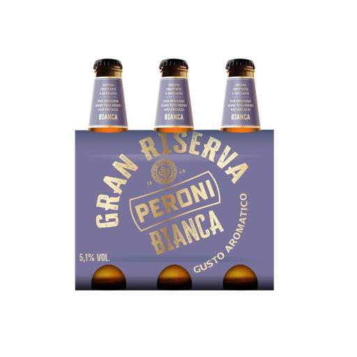 Birra Peroni Gran riserva bianca 3x33cl, bottiglia