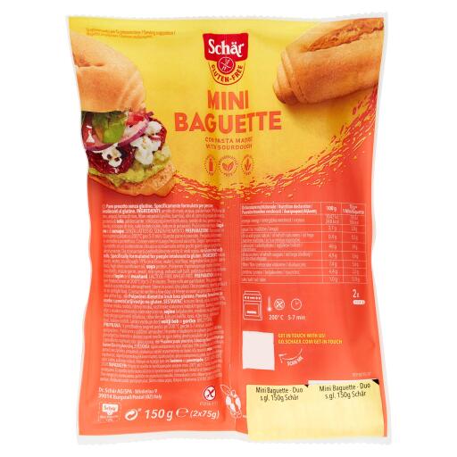 Mini Baguette 2x75g Senza Glutine Dr Schar