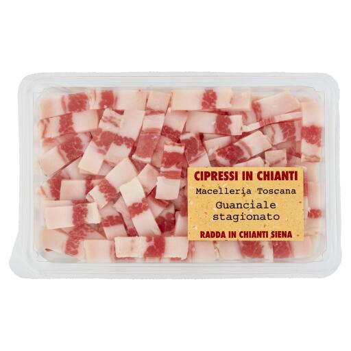 Guanciale per amatriciana cubetti 120g Cipressi in Chianti Macelleria Toscana