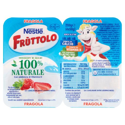 Fruttolo Fragola 4x50g Nestlè