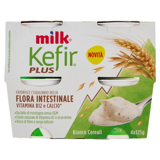Kefir plus Flora intestinale Bianco c/cereali 4x125g.