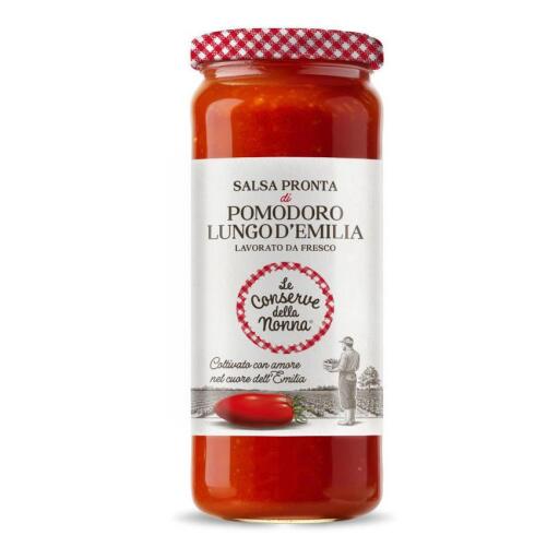 Salsa pronta di pomodoro lungo D'Emilia 330g Le conserve della nonna
