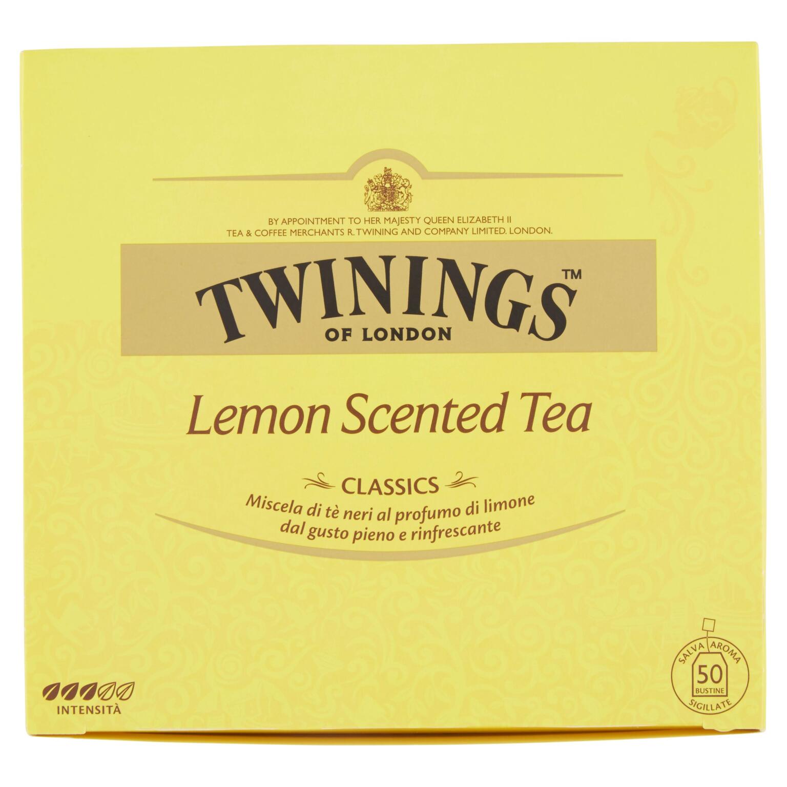 Twinings tè lemon scented classico 50 filtri
